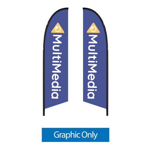 10.5 ft. Medium Falcon® Flag — Double Sided Graphic Only / Spike Base